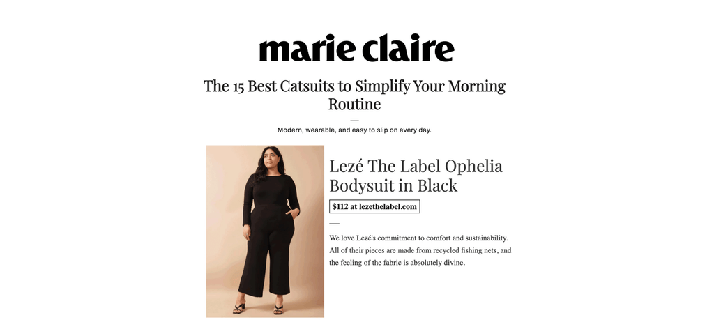 Marie Claire: The 15 Best Catsuits to Simplify Your Morning Routine