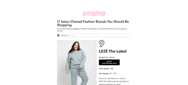 Seventeen: 17 Asian-Owned Fashion Brands You Should Be Shopping