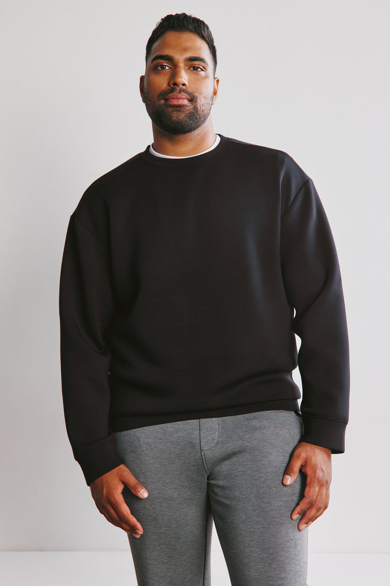Unisex crewneck sweater LENZ Black