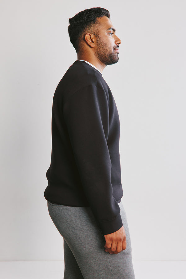 Zoom Crewneck Sweater  - Black