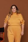Comfy yellow sweater and pants for women