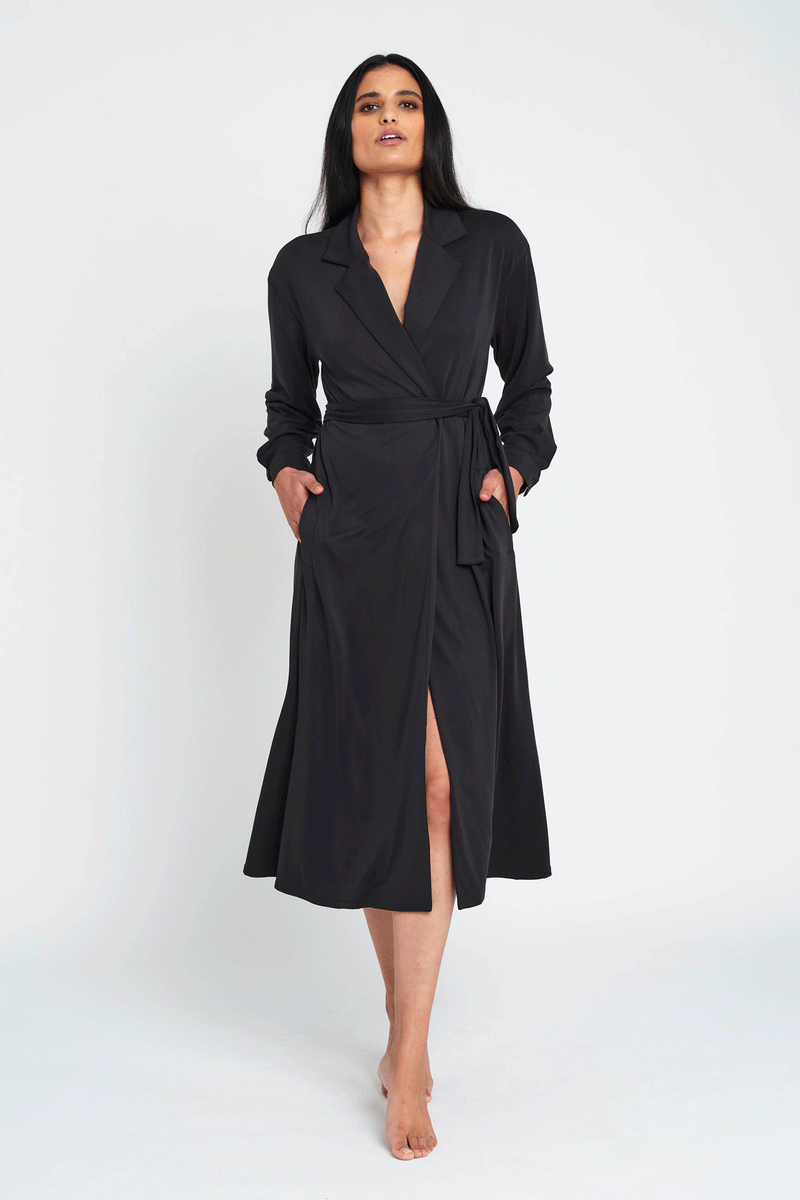comfy black dress with pockets